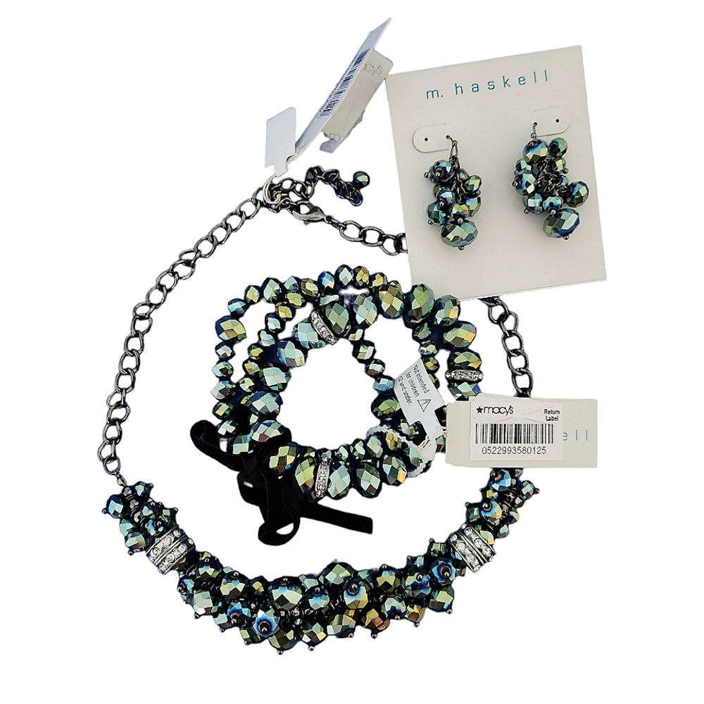 M Haskell Necklace Bracelet Earring Set Macy's New Blingy